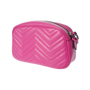 Gucci Marmont Pink Bag GG Quilted Shoulder Calfskin